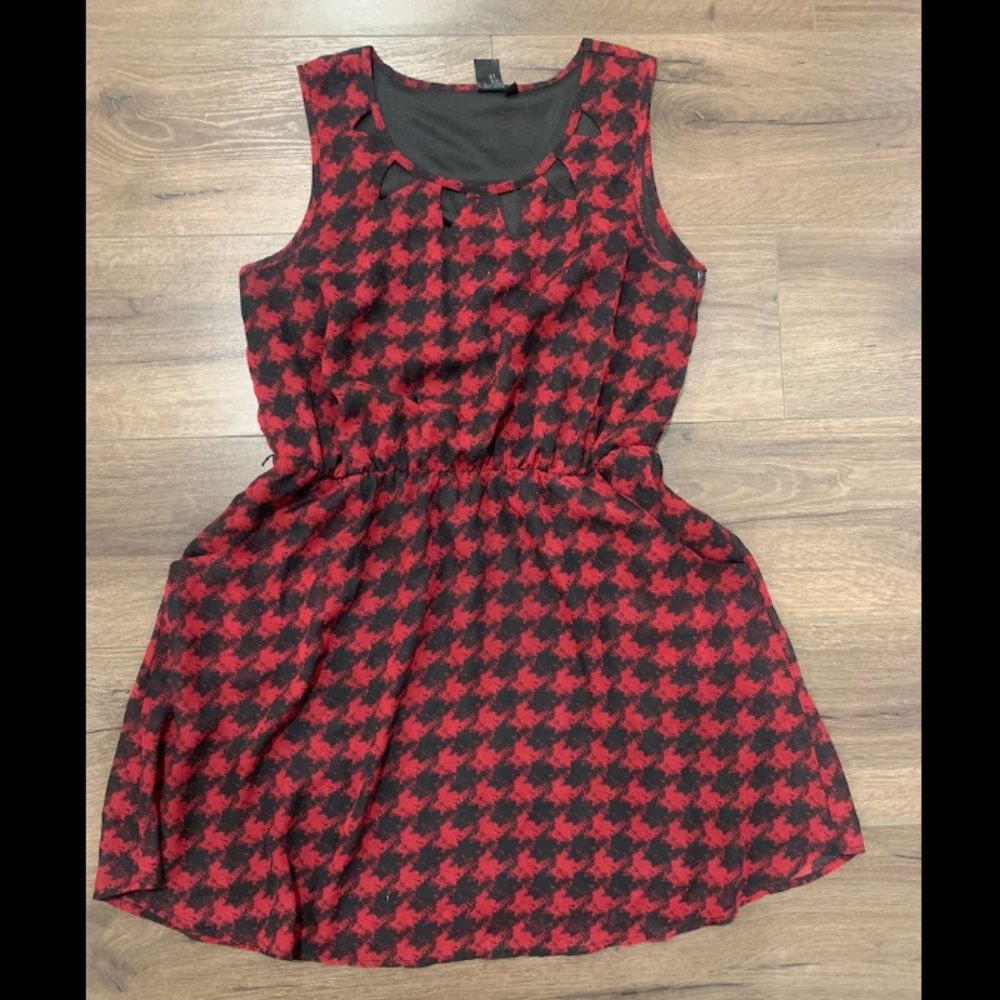 red and black dress